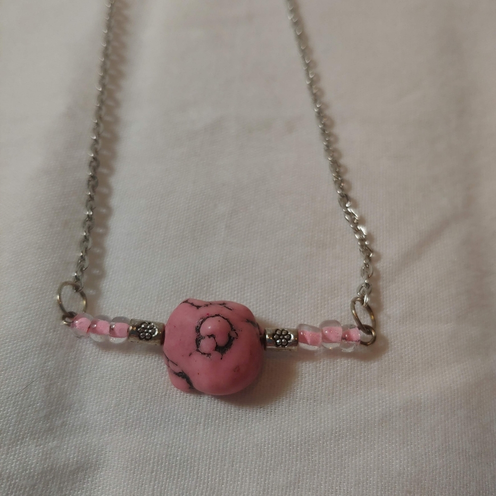 Pink Turquoise Necklace